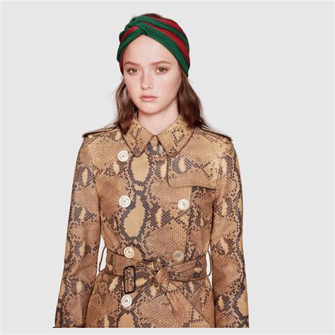 python gucci trench coat|Gucci trench coat women's.